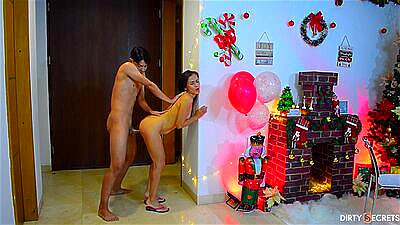 STEPMOTHER FUCKS HER STEPSON ON CHRISTMAS.