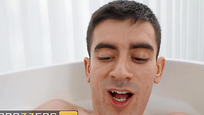 BRAZZERS - Things Heat Up When Curvy Girl Allison Miller Enters The Shower Naked With Jordi