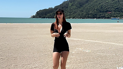 I went for a run on the beach and ran into my step son's friend.