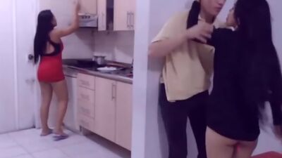 Amateur cheating tease on cam (no sound)