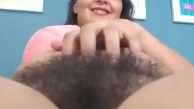Hairy pussy latina close up