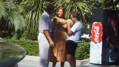 Big titted redhead mature amateur woman having a foursome with three men