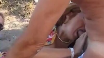 Big titted redhead mature amateur woman having a foursome with three men