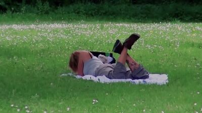 Hot busty German teen babe Paula Rowe paid for sex on a bus