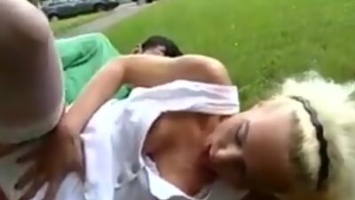 Public outdoor German fuck