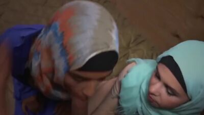 Rag Tag Crew Of American Soldiers Pick Up Some Arab Pussy