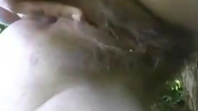 Real chubby amateur milf babe masturbating outdoor