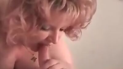 Fat mature woman with big ass blows and fucks younger cock