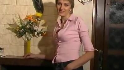 Blonde mature amateur milf babe casting with pussy fisting