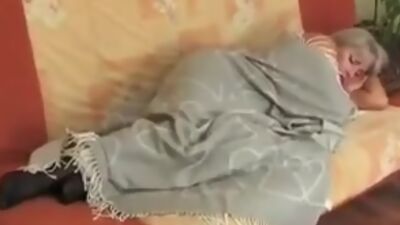 This guy surprises his naked sleeping stepmom with his cock