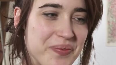 WOW! Cute German student get completely naked!