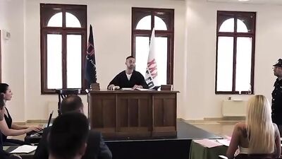 Judgement Day - Sexy Lawyer Negotiates Double Penetration