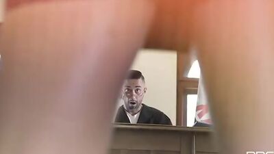 Judgement Day - Sexy Lawyer Negotiates Double Penetration