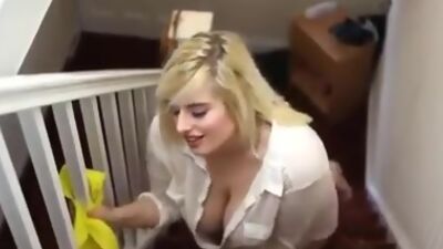 Big natural tits British amateur milf down blouse JOI