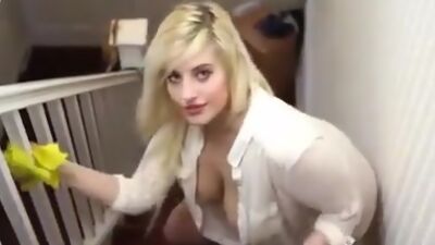 Big natural tits British amateur milf down blouse JOI