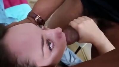 Cutie gets a huge cock in her tight pussy