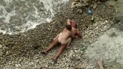 Beach sex with the most tiny wife ever