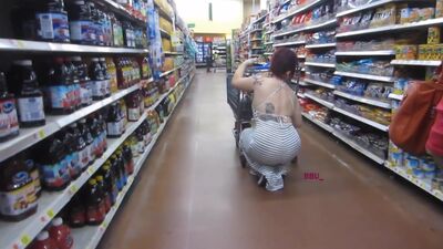 Candid sexy ugly girl showing off in a see-thru dress