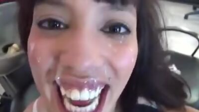 Busty rabian teen enjoys a threesome in a hair salon