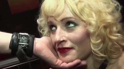 Blonde housewife enjoys being punished