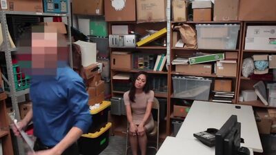 Suspect was immediately recognized by LP officer on CCTV even though a disguise was worn. This was not the suspect's first offense, and she was taken to backroom