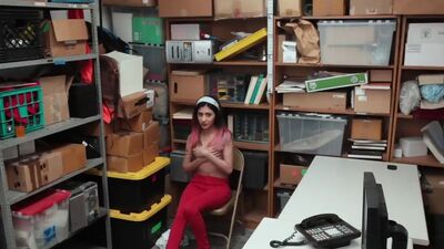 Suspect was less than cooperative. Would not provide any info about her self. LP officer got no where with questioning, but suspect stripped and coerced him into sexual activity in exchange for a free pass.