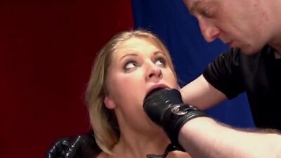 Big male fist inside this dirty German sluts pussy