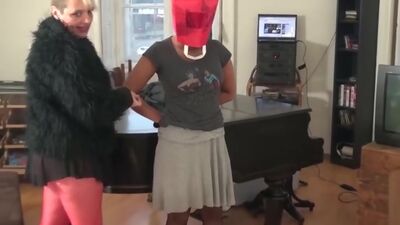 Nasty granny drilled by mafia in threesome action