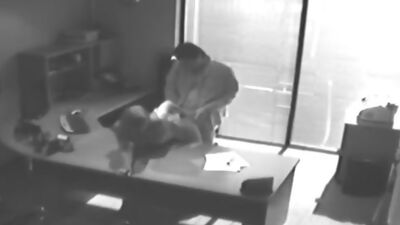 Office slut bangs the boss on secret sex tape