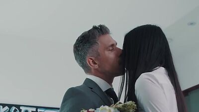Adorable teen fucks dilf lover