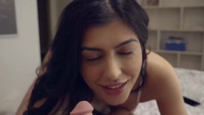 Petite stepsis caught stepbro watching porn and she wanted to suck his dick