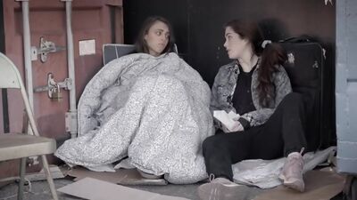 Homeless teen lesbians Gia Derza and Evelyn Claire need a better life