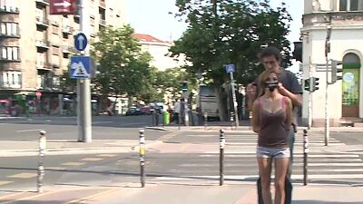 Busty Romanian fucked in public