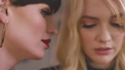 Secretary Kenna James sucks her Ladyboy Boss Natalie Mars shecock