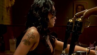 Shemale bartender anal fucking banker