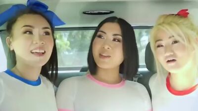 Producer fucks three Asian pop star wannabes