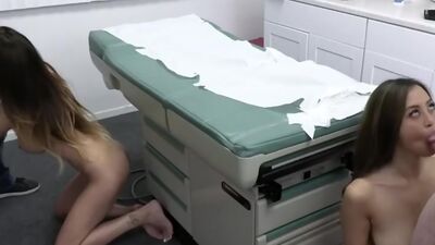 Foursome with the nurse and doctor at the practice