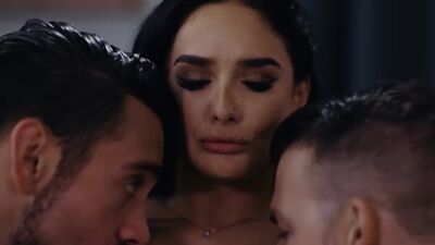 Stepmom MILF Sheena Ryder double penetrated by stepson and his best friend