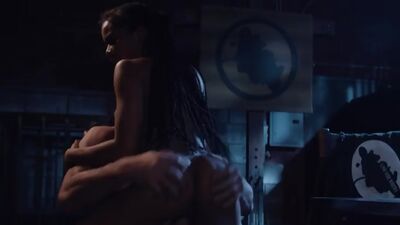 Rough biker Charles Dera fucks prospect his girlfriend ebony Kira Noir hard