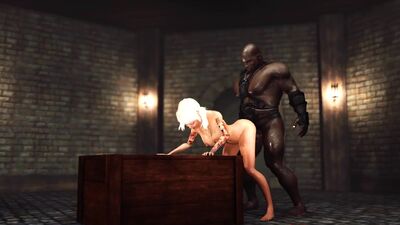 Horny college girl gets hard anal fuck by a black big cock in the dungeon