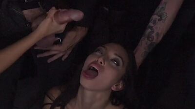 Public sluts sucking cock in group before facial cumshot