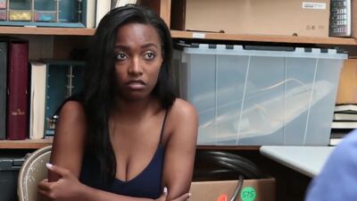 Stunningly hot sexy ebony shoplifter babe Daya Knight gets fucked by a mall LP officer