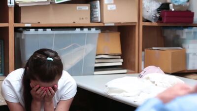 Marvelous young shoplifter girl Carolina Sweets agreed to get her tight twat fuck by an LP officer