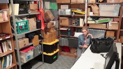 Sexy cute shop lifter chick Emma Hix gets banged by the big cock of an LP officer