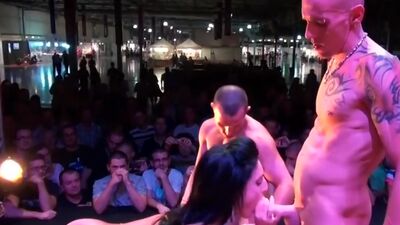 Public orgy on stage