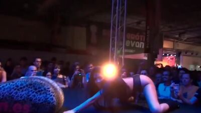 Public orgy on stage