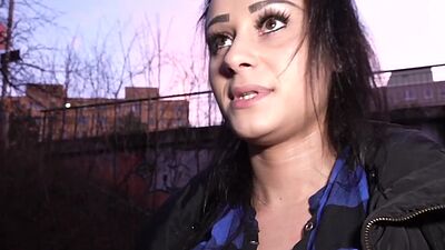 Darkhair Latina babe gets picked up and paid for sex