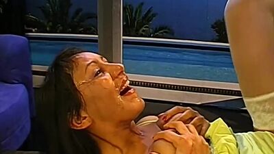 Extreme bukkakes and cumshots on german sluts