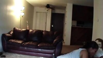 Big Tits Girlfriend fucked in a cozy room with a black guy