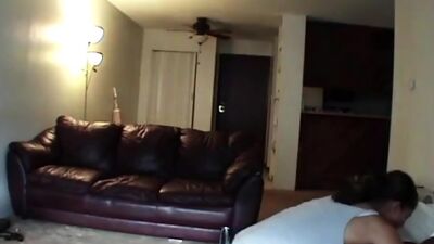 Big Tits Girlfriend fucked in a cozy room with a black guy